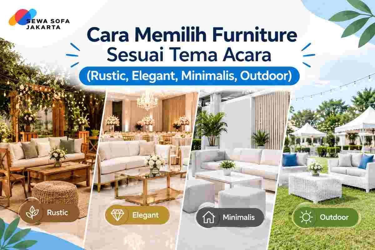 Cara Memilih Furniture Sesuai Tema Acara (Rustic, Elegant, Minimalis, Outdoor)
