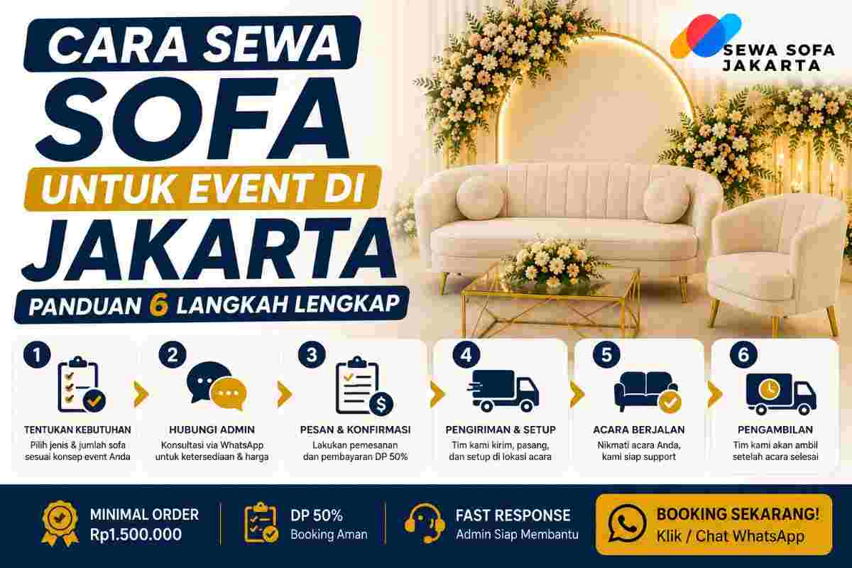 Cara Sewa Sofa untuk Event di Jakarta: Panduan 6 Langkah Lengkap