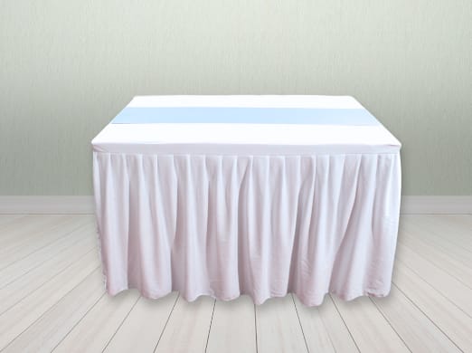 Meja Persegi Skirting Cover Pita Runner