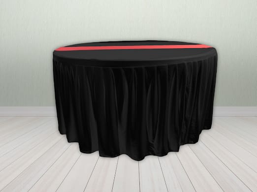 Meja Bulat Cover Runner